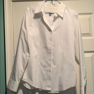 White tailored blouse by Coldwater Creek